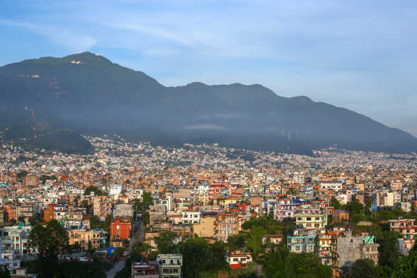 Panoramic View of Kathmandu Cityscape from Kirtipur