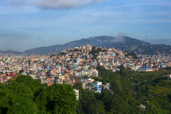 Panoramic View of Kathmandu Cityscape from Kirtipur