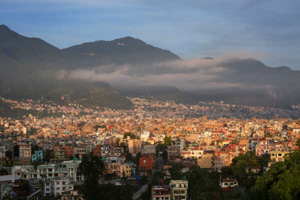 Panoramic View of Kathmandu Cityscape from Kirtipur