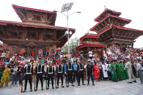 Phulpati Arrives at Dashain Ghar, Hanumandhoka, Kathmandu