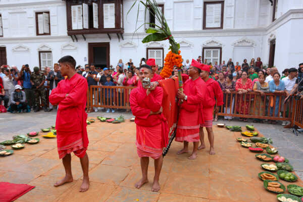 Phulpati Arrives at Dashain Ghar, Hanumandhoka, Kathmandu