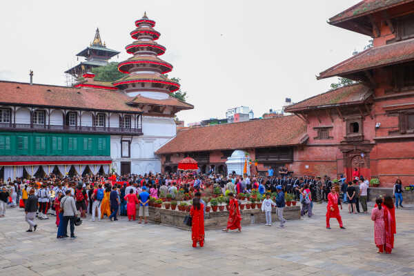 Phulpati Arrives at Dashain Ghar, Hanumandhoka, Kathmandu