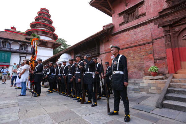 Phulpati Arrives at Dashain Ghar, Hanumandhoka, Kathmandu
