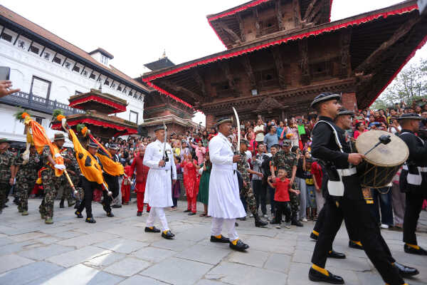 Phulpati Arrives at Dashain Ghar, Hanumandhoka