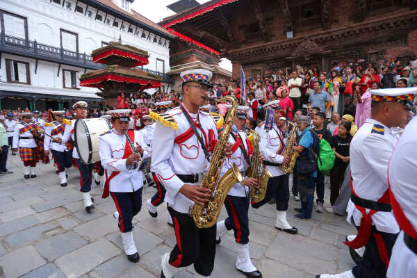 Phulpati Arrives at Dashain Ghar, Hanumandhoka, Kathmandu