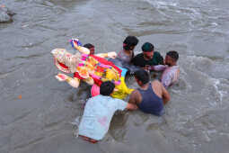 Vishwakarma Puja Concludes with Idol Immersion in Bagmati River, Kathmandu