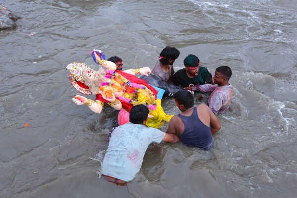 Vishwakarma Puja Concludes with Idol Immersion in Bagmati River, Kathmandu