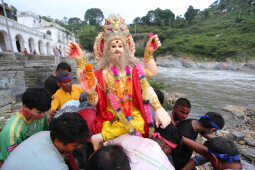 Vishwakarma Puja Concludes with Idol Immersion in Bagmati River, Kathmandu