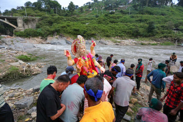 Vishwakarma Puja Concludes with Idol Immersion in Bagmati River, Kathmandu