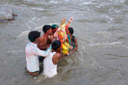 Vishwakarma Puja Concludes with Idol Immersion in Bagmati River, Kathmandu