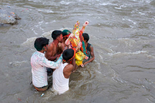 Vishwakarma Puja Concludes with Idol Immersion in Bagmati River, Kathmandu