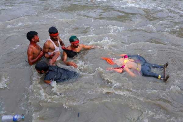 Vishwakarma Puja Concludes with Idol Immersion in Bagmati River, Kathmandu