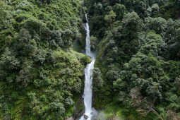 Waterfalls and Rice Fields Along Araniko Highway, Sindhupalchok, Nepal