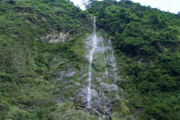 Waterfalls and Rice Fields Along Araniko Highway, Sindhupalchok, Nepal