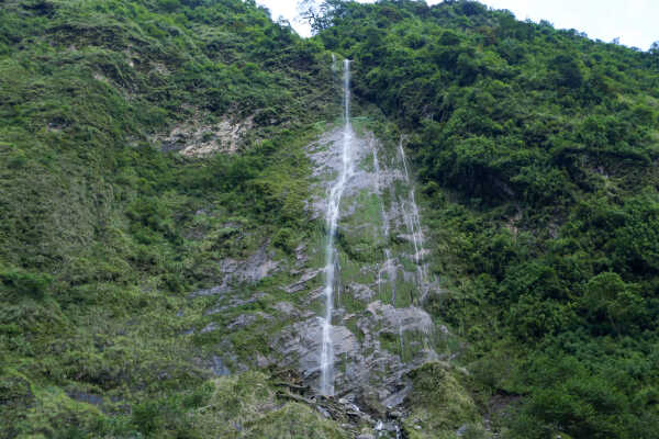 Waterfalls and Rice Fields Along Araniko Highway, Sindhupalchok, Nepal