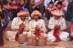 Ancient Thecho Navadurga Dance Performed at Mul Chowk, Patan Durbar Square
