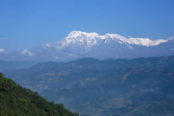 Clear Weather Reveals Stunning View of Machhapuchhre and Phewa Lake in Pokhara