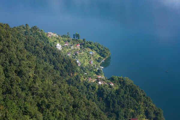 Clear Weather Reveals Stunning View of Machhapuchhre and Phewa Lake in Pokhara