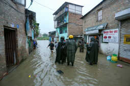 Continuous Rainfall Floods Settlements Along Bagmati River in Kathmandu