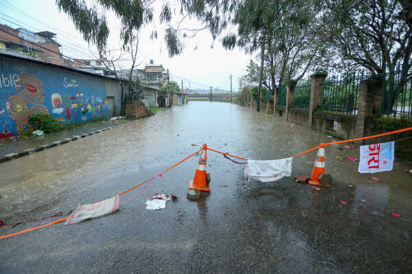 Continuous Rainfall Floods Settlements Along Bagmati River in Kathmandu
