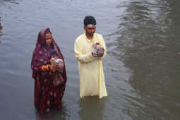 Devotees Celebrate Chhath Festival 2025 at Gaurighat, Kathmandu
