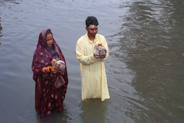 Devotees Celebrate Chhath Festival 2025 at Gaurighat, Kathmandu