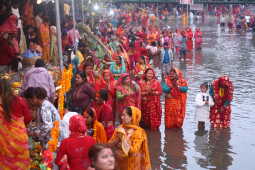 Devotees Celebrate Chhath Festival 2025 at Gaurighat, Kathmandu