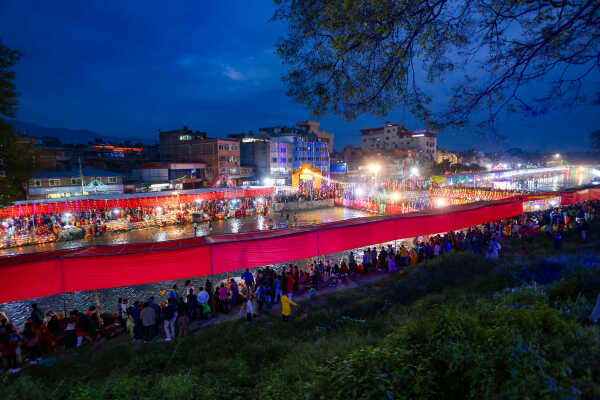 Devotees Celebrate Chhath Festival 2025 at Gaurighat, Kathmandu