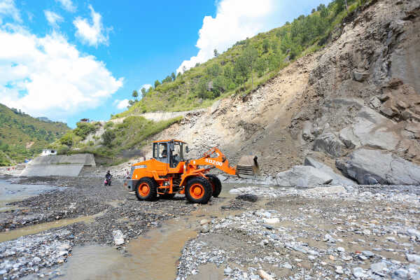 Flood Damage on BP Highway in Chaukidanda After Heavy Rain