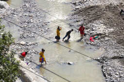 Flood Damage on BP Highway in Chaukidanda After Heavy Rain
