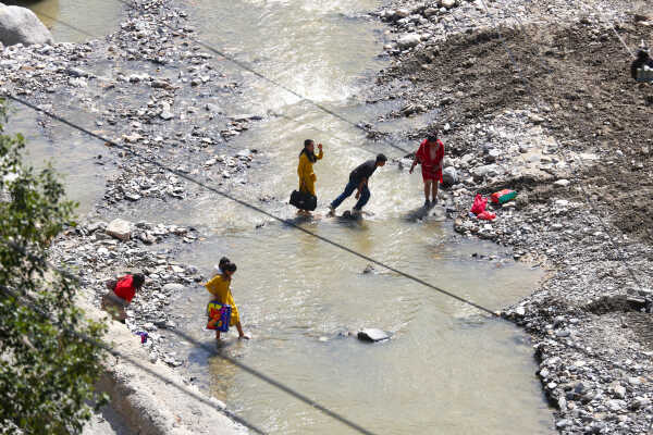 Flood Damage on BP Highway in Chaukidanda After Heavy Rain