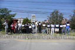Independent Football Supporters Hold Peaceful Protest at ANFA Gate