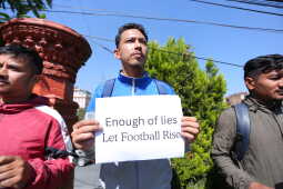 Independent Football Supporters Hold Peaceful Protest at ANFA Gate