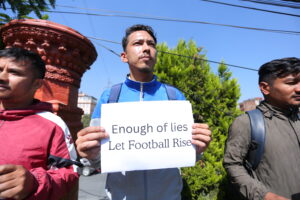 Independent Football Supporters Hold Peaceful Protest at ANFA Gate