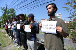 Independent Football Supporters Hold Peaceful Protest at ANFA Gate
