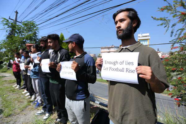 Independent Football Supporters Hold Peaceful Protest at ANFA Gate