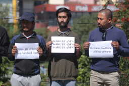 Independent Football Supporters Hold Peaceful Protest at ANFA Gate