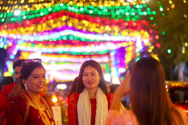 Maitidevi Temple Shines Bright as Tihar Festival Approaches