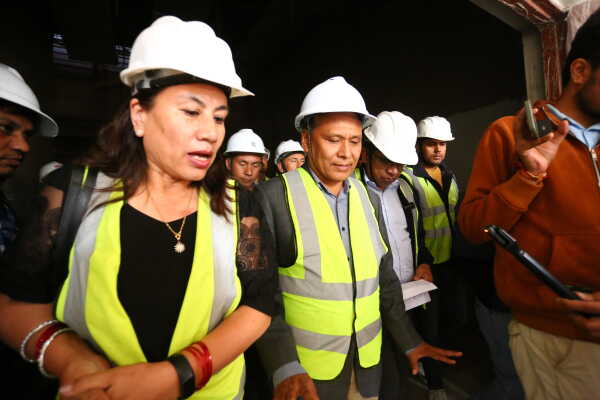 Minister Kulman Ghising Conducts On-Site Inspection of Federal Parliament Building
