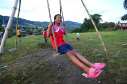 Nepalese Enjoying Linge Ping During the Dashain Festival 2082 in Bhaktapur