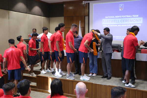 Nepali Men’s National Football Team Bids Farewell Ahead of AFC Asian Cup Qualifiers
