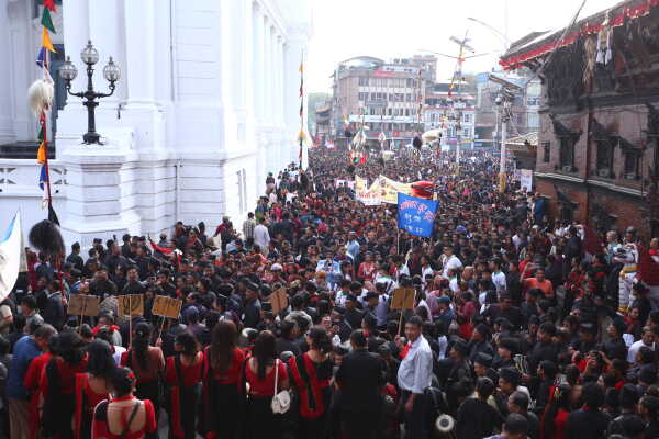 Newa Community Celebrates Nepal Sambat New Year at Basantapur Durbar Square