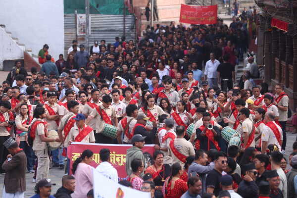 Newa Community Celebrates Nepal Sambat New Year at Basantapur Durbar Square