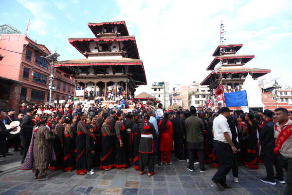 Newa Community Celebrates Nepal Sambat New Year at Basantapur Durbar Square