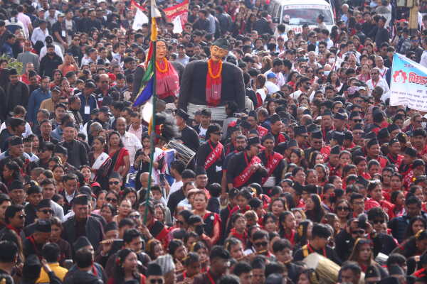 Newa Community Celebrates Nepal Sambat New Year at Basantapur Durbar Square