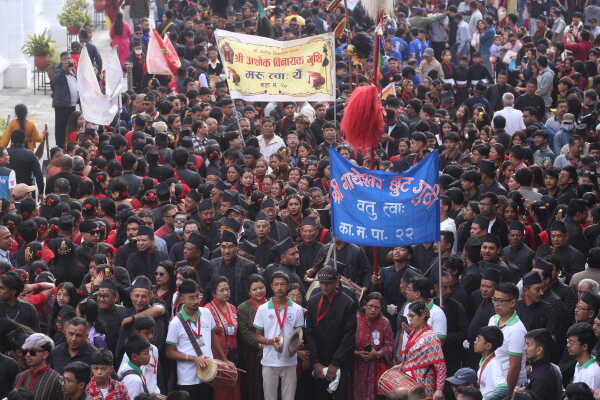 Newa Community Celebrates Nepal Sambat New Year at Basantapur Durbar Square