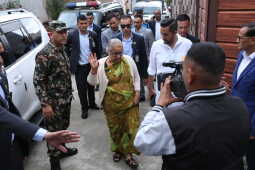 Prime Minister Sushila Karki Visits Families of Gen-Z Movement Martyrs on Vijaya Dashami