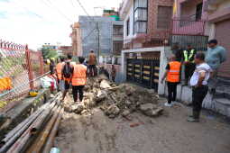 Road Repair Begins After Manumati River Flood Damages Area Near Kohinoor Housing, Kathmandu (1)