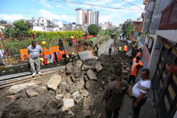 Road Repair Begins After Manumati River Flood Damages Area Near Kohinoor Housing, Kathmandu (8)