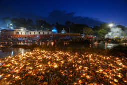 Balachaturdashi Ritual at Pashupatinath Devotees Offer Shatbij in Honor of Ancestors